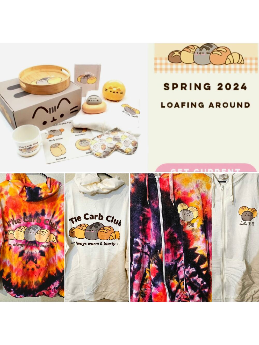 CUSTOM XL NIB Spring 2024 Pusheen Box  Loafing Around